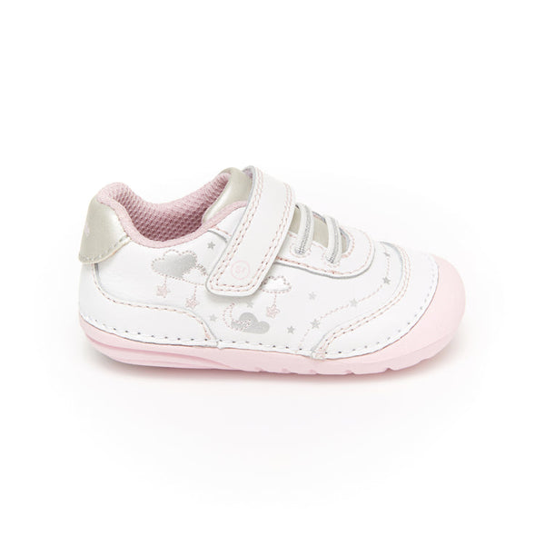 Stride Rite Baby Girls Adalyn White/Silver