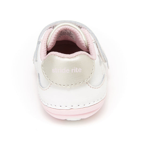Stride Rite Baby Girls Adalyn White/Silver
