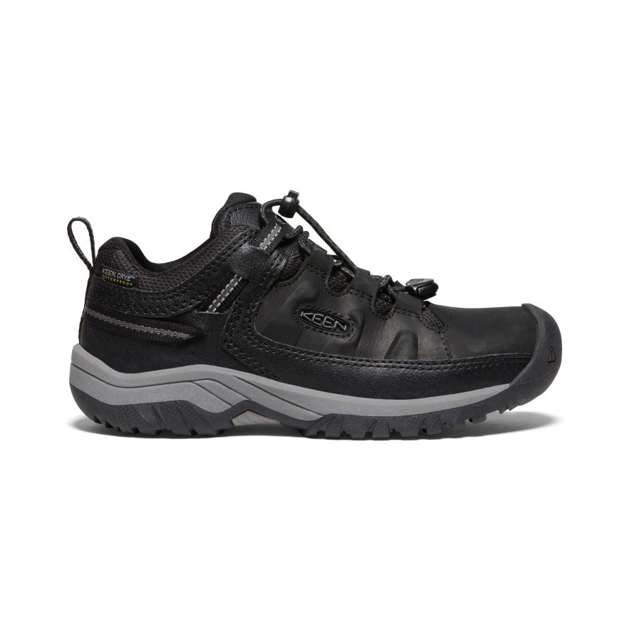 Keen Big Kids' Targhee Waterproof Shoe Black/Steel Grey