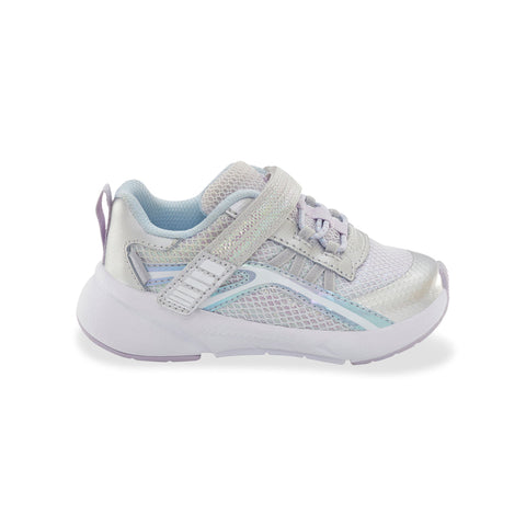 Stride Rite Little Kids Runner Journey Silver Sparkle