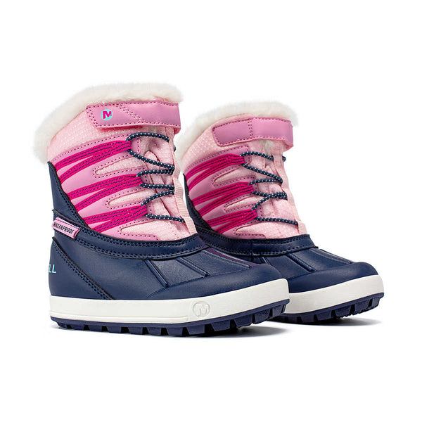 Merrell Little Kids Snowbank Winter Boot Navy/Pink