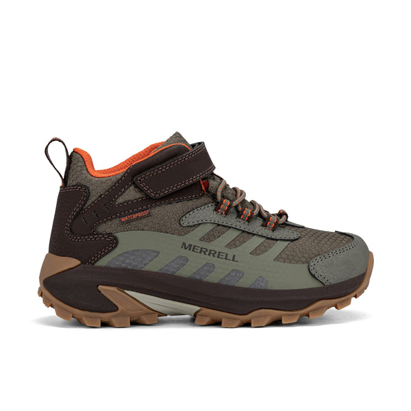 Merrell Kids Moab Mid 2 A/C Waterproof Brown/Olive