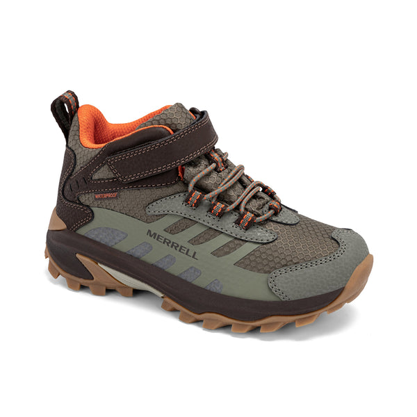 Merrell Kids Moab Mid 2 A/C Waterproof Brown/Olive