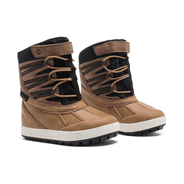 Merrell Little Kids Snowbank Winter Boot Wheat/Black