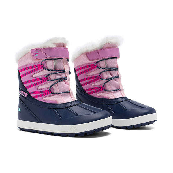 Merrell Big Kids Snowbank Winter Boot Navy/Pink
