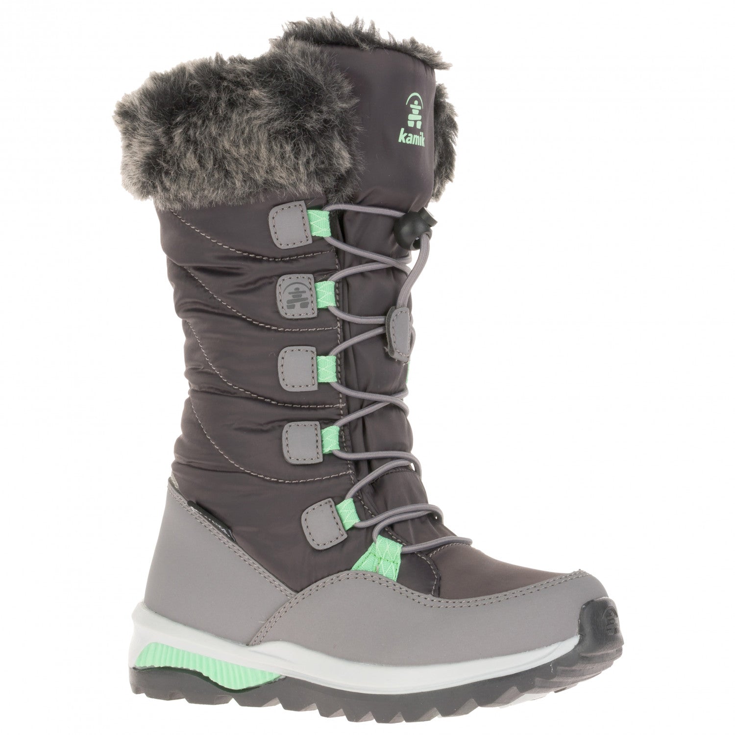 Kamik Girls Snowboot Prairie Charcoal/Mint (Available In-Store Only)
